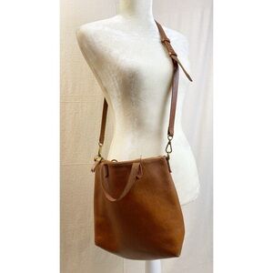 Madewell Zip Top Transport Tote Brown